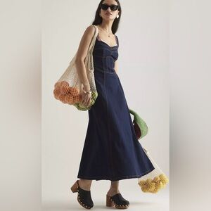 BARDOT Lilah Denim Midi Dress NWOT